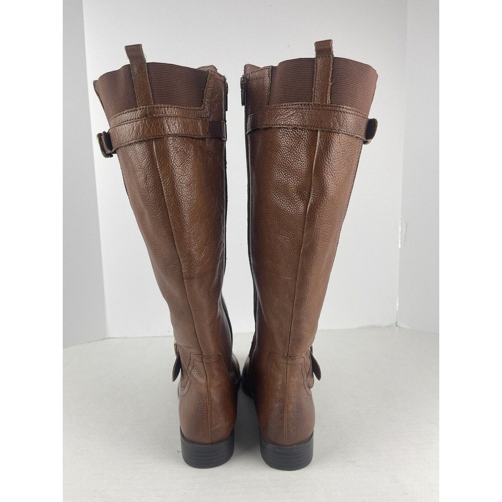 Naturalizer Boots Womens 8 Joylynn Tall Riding Brown Leather N5 Comfort Knee-Hi - Picture 3 of 7